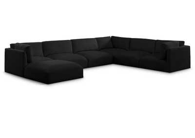 Image for Ease Black Polyester Fabric Modular Sectional