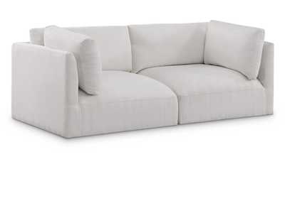 Image for Ease Cream Polyester Fabric Modular Sofa