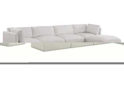Image for Ease Cream Polyester Fabric Modular Sectional