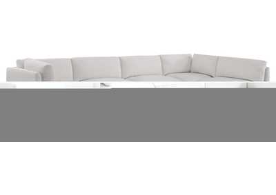 Image for Ease Cream Polyester Fabric Modular Sectional