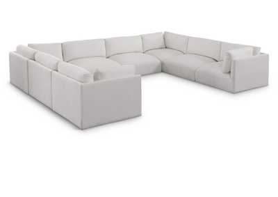 Image for Ease Cream Polyester Fabric Modular Sectional