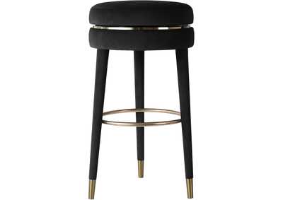 Image for Coral Black Velvet Counter Stool