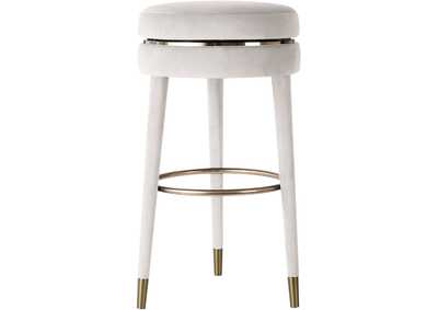 Image for Coral Cream Velvet Counter Stool