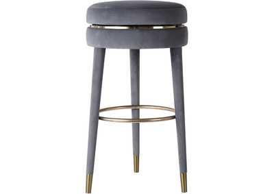 Image for Coral Grey Velvet Counter Stool