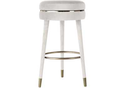 Image for Coral Cream Velvet Bar Stool