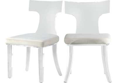 Image for Lucid Cream Velvet Dining Chairs [Set of 2]