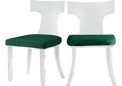 Image for Lucid Green Velvet Dining Chairs [Set of 2]