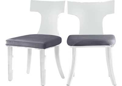 Image for Lucid Grey Velvet Dining Chairs [Set of 2]