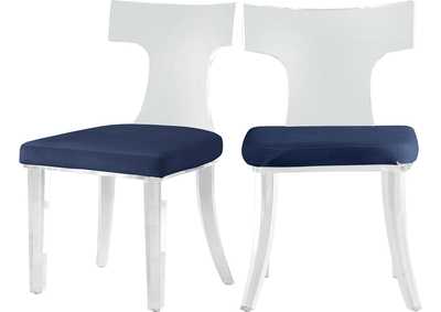 Image for Lucid Navy Velvet Dining Chairs [Set of 2]