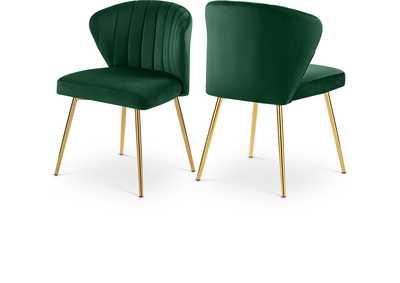 Finley Green Velvet Dining Chair Set of 2