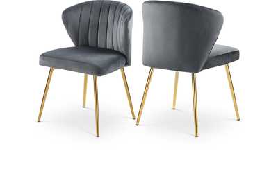 Finley Grey Velvet Dining Chair Set of 2