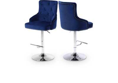 Image for Claude Navy Velvet Adjustable Stool