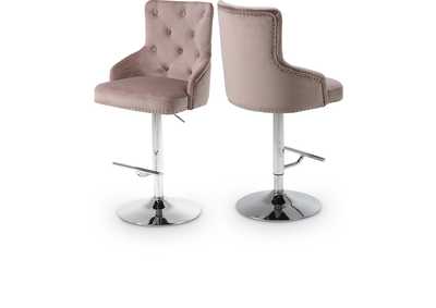 Image for Claude Pink Velvet Adjustable Stool