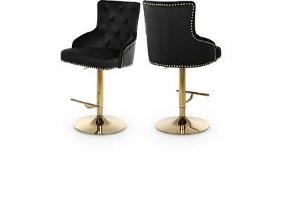 Image for Claude Black Velvet Adjustable Stool