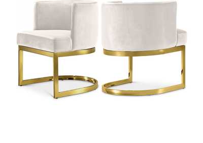 Image for Gianna Cream Velvet Dining Chair