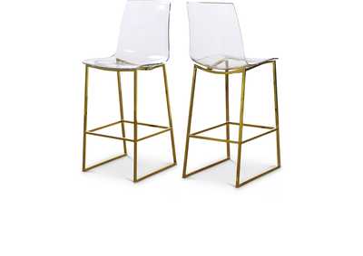 Lumen Gold Metal - Lucite Polycarbonate Stool