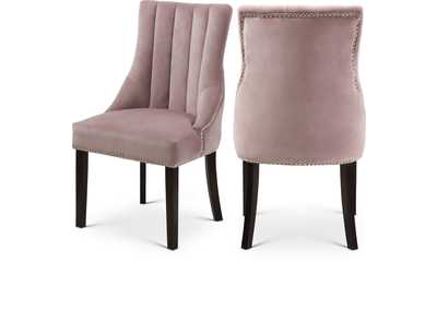 Image for Oxford Pink Velvet Dining Chair Set of 2