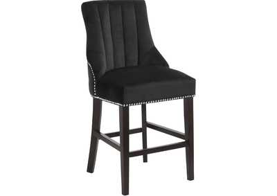 Oxford Black Velvet Stool Set of 2