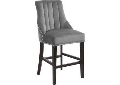 Oxford Grey Velvet Stool Set of 2