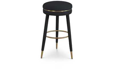 Image for Coral Black Boucle Fabric Bar Stool