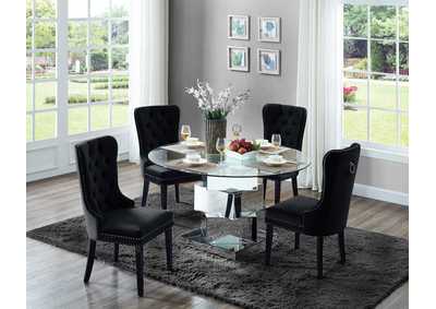 Haven Chrome Dining Table,Meridian Furniture