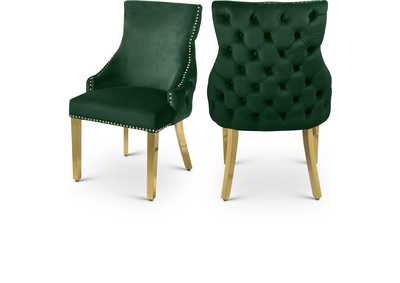 Tuft Green Velvet Dining Chair Set of 2