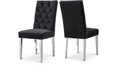 Juno Black Velvet Dining Chair Set of 2