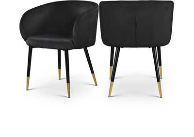 Louise Black Velvet Dining Chair