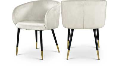 Image for Louise Cream Velvet Dining Chair