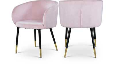 Louise Pink Velvet Dining Chair