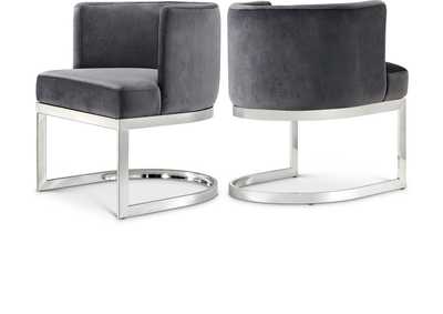 Image for Gianna Grey Velvet Dining Chair