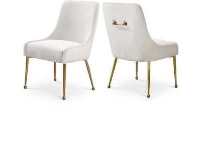 Image for Owen Cream Velvet Dining Chair Set of 2