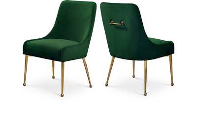 Image for Owen Green Velvet Dining Chair Set of 2