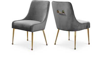 Image for Owen Grey Velvet Dining Chair Set of 2