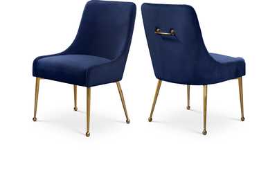 Image for Owen Navy Velvet Dining Chair Set of 2