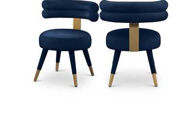 Fitzroy Navy Velvet Dining Chair Set of 2