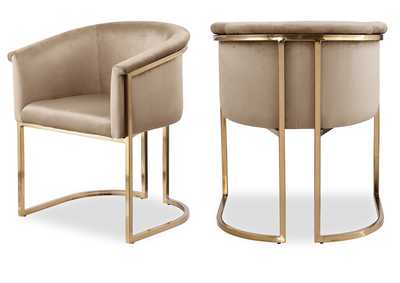 Image for Tierra Beige Velvet Dining Chair