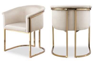 Tierra Cream Velvet Dining Chair