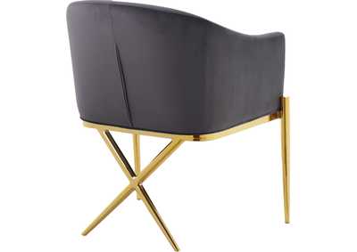 Xavier Grey Velvet Dining Chair