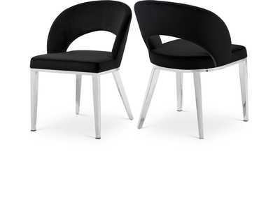 Image for Roberto Black Velvet Dining Chair