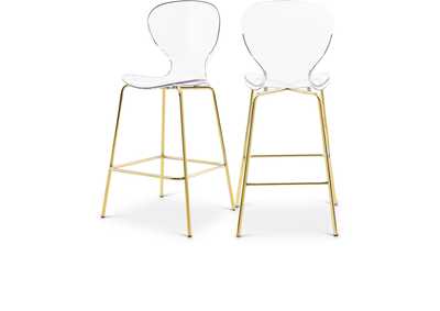 Image for Clarion Gold Metal Stool Set of 2