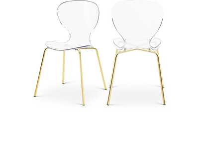 Image for Clarion Gold Metal Dining Chair Set of 2