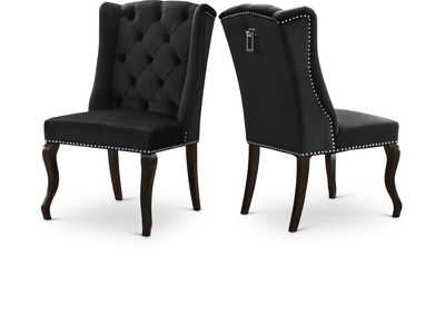 Suri Black Velvet Dining Chair Set of 2