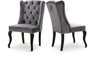 Image for Suri Grey Velvet Dining Chair Set of 2