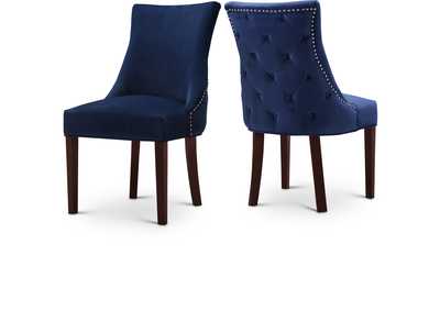 Image for Hannah Navy Velvet Dining Chair Set of 2