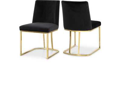 Image for Heidi Black Velvet Dining Chair Set of 2