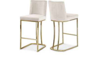 Image for Heidi Cream Velvet Stool