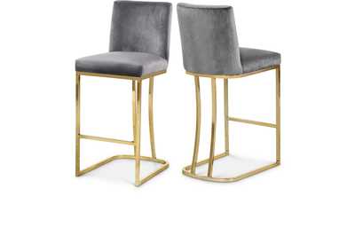 Image for Heidi Grey Velvet Stool