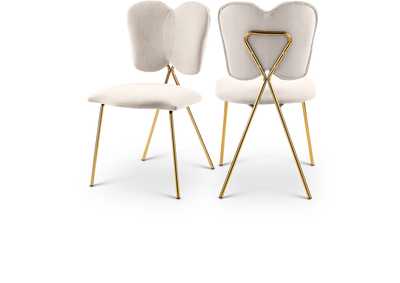 Image for Angel Cream Velvet Dining Chair Set of 2