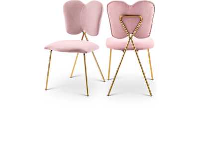 Image for Angel Pink Velvet Dining Chair Set of 2